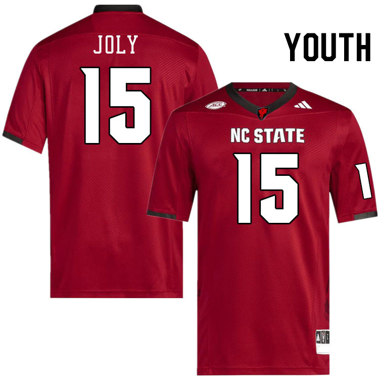 Youth #15 Justin Joly NC State Wolfpack College Football Jerseys Stitched-Red